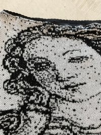 Image 3 of Mini merino wool knitted skirt black and white 