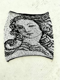 Image 2 of Mini merino wool knitted skirt black and white 