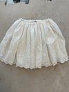 White mini skirt embroidered light cotton