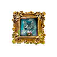 Image 2 of Gray Cat (Miniature Painting)