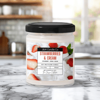 Image 1 of STRAWBERRIES & CREAM SCENTED CANDLE