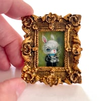 Image 2 of Bunny and Tea (Miniature Painting)