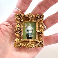 Image 1 of Bunny and Tea (Miniature Painting)
