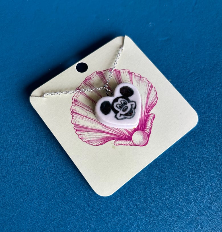 Image of Porcelain Cartoon Mouse Pendant