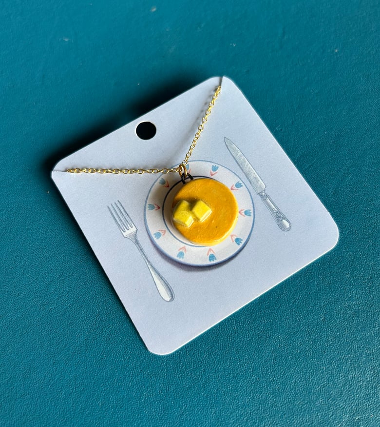 Image of Porcelain Pancake with Butter Pendant