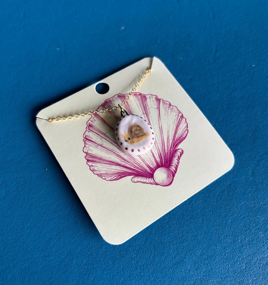 Image of Porcelain Snail Pendant