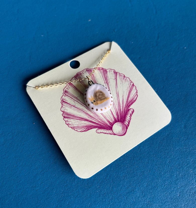 Image of Porcelain Snail Pendant