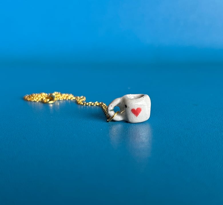 Image of Porcelain Mug Necklace - Lil Heart