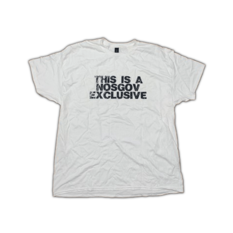 NOSGOV EXCLUSIVE®  WHITE HEAVYWEIGHT T-SHIRT