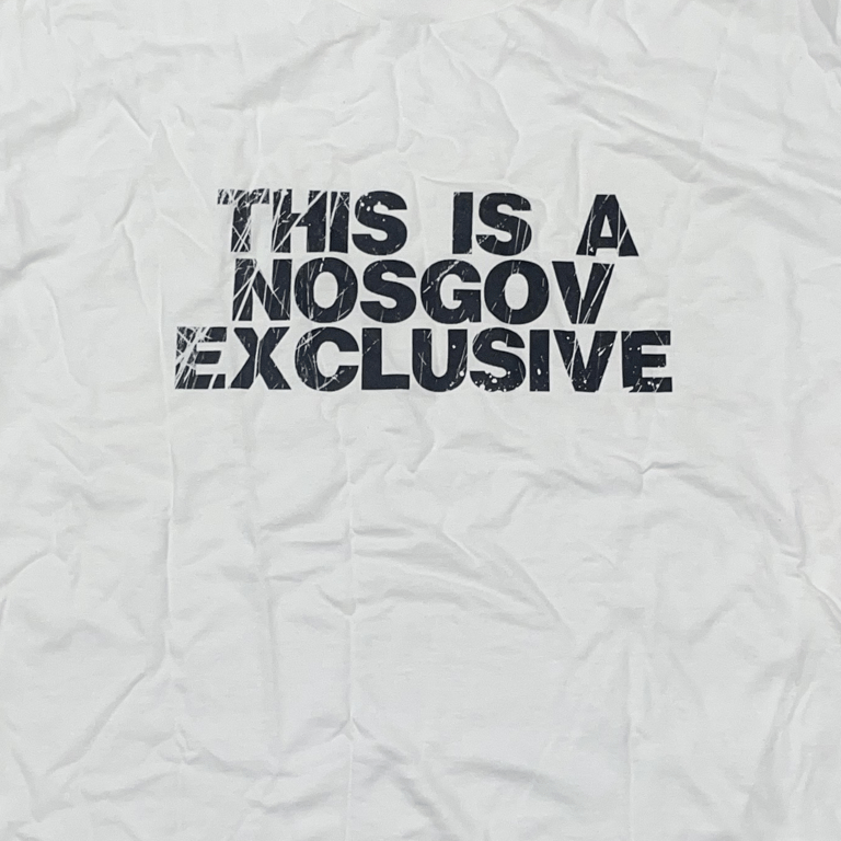 NOSGOV EXCLUSIVE®  WHITE HEAVYWEIGHT T-SHIRT Image 2