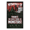 WEDNESDAY 13 'SHOCK. DEATH. TERROR.' WALL FLAG