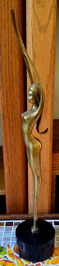 Image 2 of PL  - Art Deco  Brass Swimmer / Dancer Statue