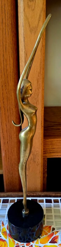 Image 1 of PL  - Art Deco  Brass Swimmer / Dancer Statue