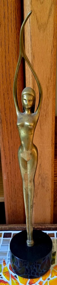 Image 4 of PL  - Art Deco  Brass Swimmer / Dancer Statue