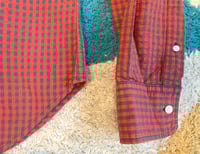 Image 6 of Band of Outsiders summer weight seersucker shirt, made in USA, size 2 (M)