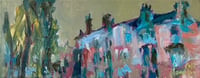 Image 2 of Pollokshields Tenements and Trees - Oil on Canvas 