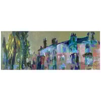 Image 1 of Pollokshields Tenements and Trees - Oil on Canvas 