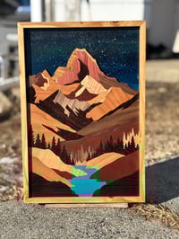 Image 2 of Jasper Alberta Wood Wall Art – Icefields Parkway Mountain Landscape