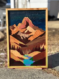 Image 3 of Jasper Alberta Wood Wall Art – Icefields Parkway Mountain Landscape