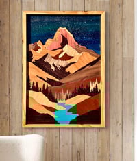 Image 1 of Jasper Alberta Wood Wall Art – Icefields Parkway Mountain Landscape