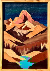 Image 4 of Jasper Alberta Wood Wall Art – Icefields Parkway Mountain Landscape