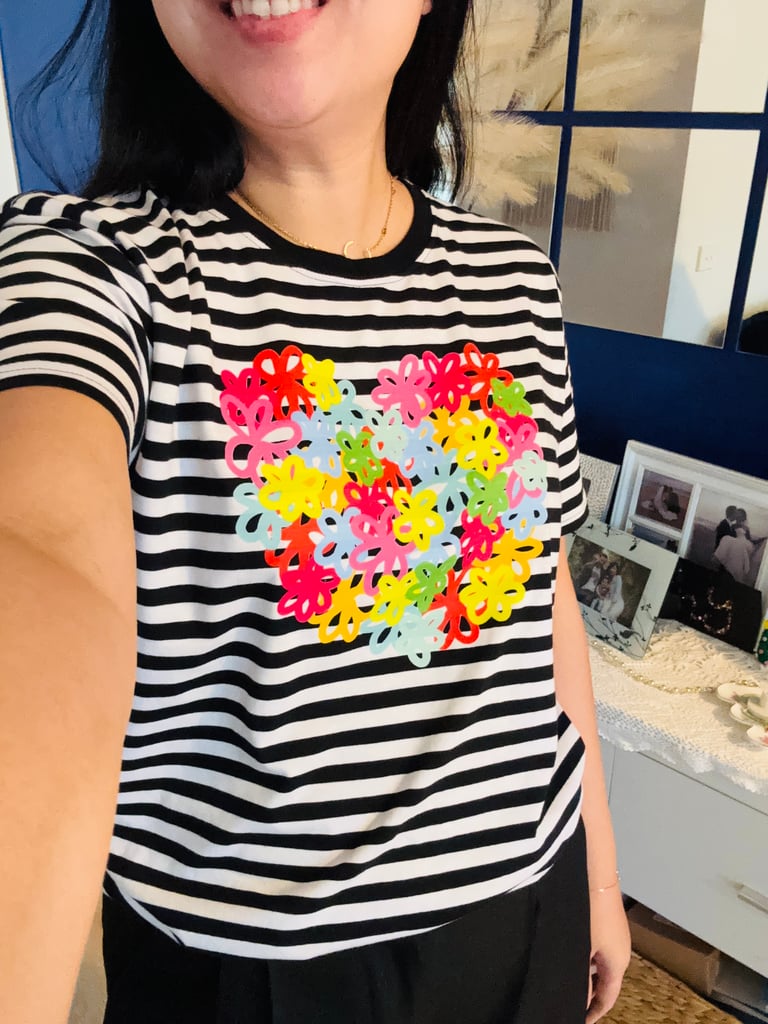 PRE ORDER STRIPES DOODLY FLOWERS TSHIRT Image 2