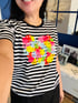 PRE ORDER STRIPES DOODLY FLOWERS TSHIRT  Image 2