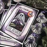 Image 3 of Glow in the Dark Ghost Reading Ghost Stories Key Chain