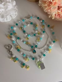 Image 1 of Fairycore water inspired necklace, bracelet, keychain bundle 