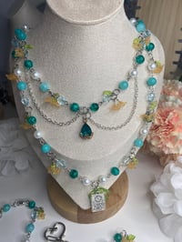 Image 4 of Fairycore water inspired necklace, bracelet, keychain bundle 