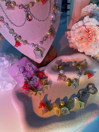 Image 4 of Winx inspired ultimate bundle: Layered necklace, earrings, bracelet, and dangle keychain