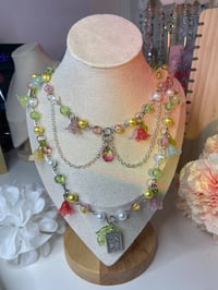 Image 5 of Winx inspired ultimate bundle: Layered necklace, earrings, bracelet, and dangle keychain