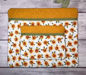 Image of Free Shipping/Project Bag Duo Set/ Sunflower Green Zip