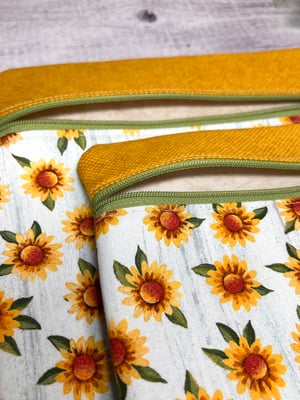 Image of Free Shipping/Project Bag Duo Set/ Sunflower Green Zip