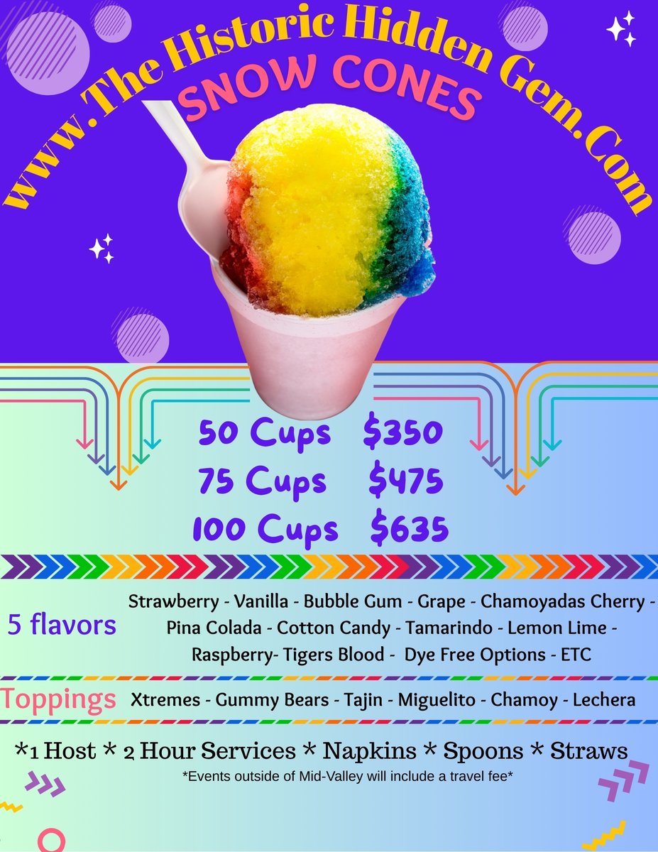 Snow Cone Raspas | The Historic Hidden Gem Mansion & Event Center San ...