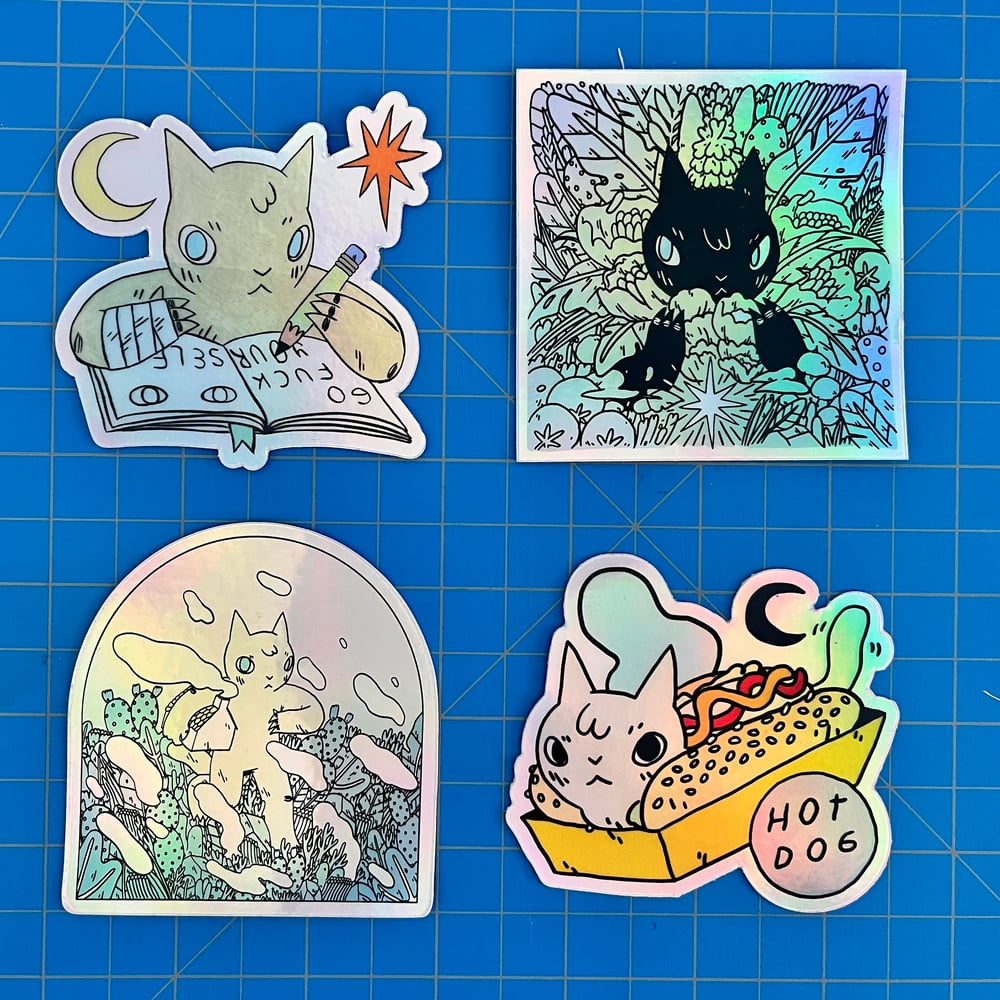 Image of Holographic Cat Stickers