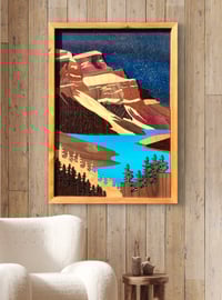 Image 1 of Peyto Lake Banff national park  Wall art :  Handmade wooden wall art