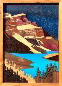 Image 3 of Peyto Lake Banff national park  Wall art :  Handmade wooden wall art