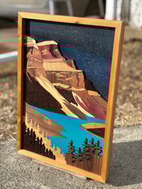 Image 4 of Peyto Lake Banff national park  Wall art :  Handmade wooden wall art