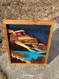 Image 5 of Peyto Lake Banff national park  Wall art :  Handmade wooden wall art 