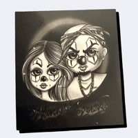 CASKET AND DIMPLES SIGNED PRINT BY LGNDFRVR AND DESFRVR