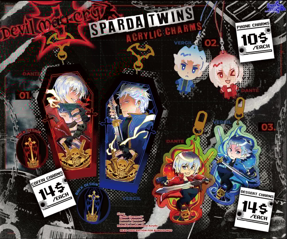 Image of [DMC3] Sparda Twins Acrylic Charms