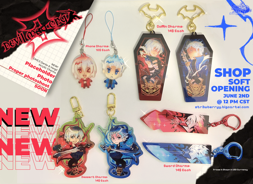 Image of [DMC3] Sparda Twins Acrylic Charms