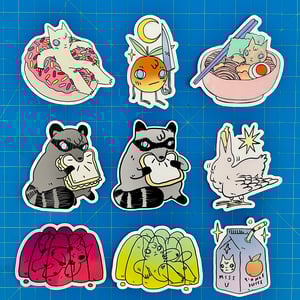 Image of Food Themed Die Cut Stickers