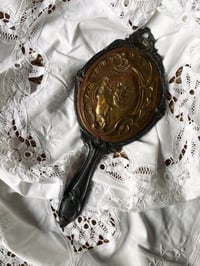 Image 3 of Miroir à main en étain et laiton signé DUPRÉ // début XIXème siècle
