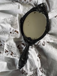 Image 2 of Miroir à main en étain et laiton signé DUPRÉ // début XIXème siècle