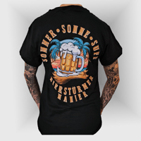 Image 3 of T-Shirt "Sommer, Sonne, Suff" Rückendruck - Schwarz