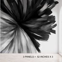 Image 4 of Midnight Bloom – Abstract Floral Black & White Peel and Stick Wallpaper Mural
