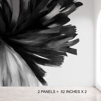 Image 5 of Midnight Bloom – Abstract Floral Black & White Peel and Stick Wallpaper Mural