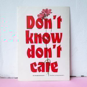 Image of Dont know dont care